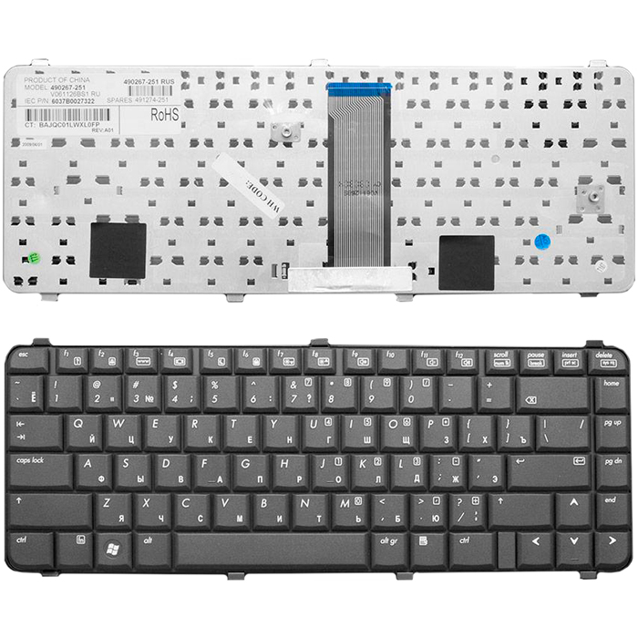 

Клавиатура для ноутбука HP Compaq 511 515 516 610 615 6530s 6531s 6535s 6730s 6731s 6735s Series Черный (TOP-79781), TOP-79781