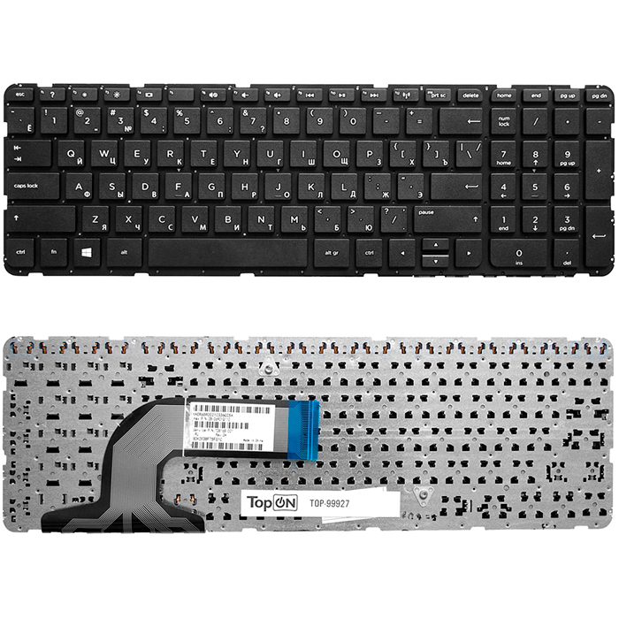 Клавиатура для ноутбука HP Pavilion 15 Series. Черная, без рамки. p/n: 708168-251 (TOP-99927)