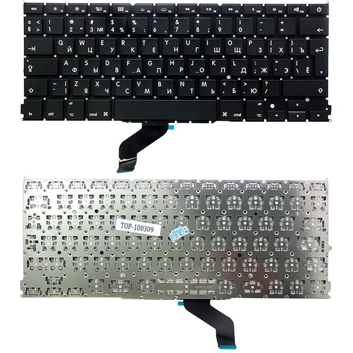 

Клавиатура для ноутбука Apple MacBook Pro 13" A1425 Series. черный (TOP-100309), TOP-100309