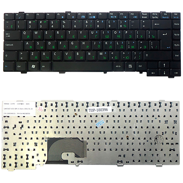 

Клавиатура для ноутбука Asus L4, L4R, L4000 Series. черный (TOP-100396), TOP-100396