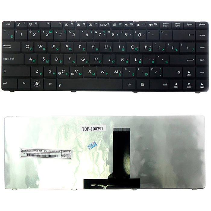 

Клавиатура для ноутбука Asus N43, N43SL, N43SM, N43SN, N43DA, N43JF, N43JM, N43JQ Series. черный (TOP-100397), TOP-100397