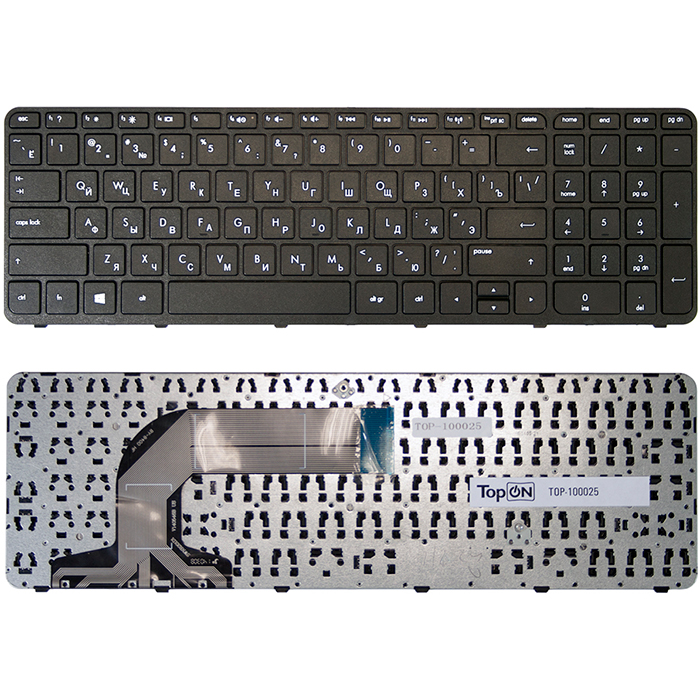 

Клавиатура для ноутбука HP Pavilion 17 Series. Черная, с рамкой. (TOP-100025), Черный, TOP-100025