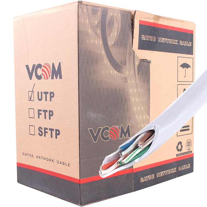 Витая пара VCOM UTP кат.5e 4 пары CCA 305м. (VNC1100)