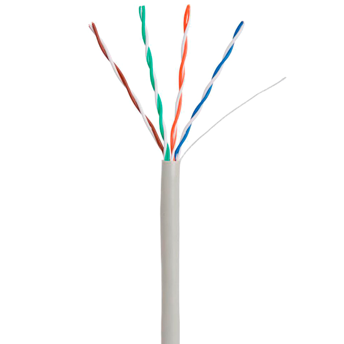 Витая пара NETLAN UTP кат.5e 4 пары CCA 305м. (CCA-UU004-5E-PVC-GY)