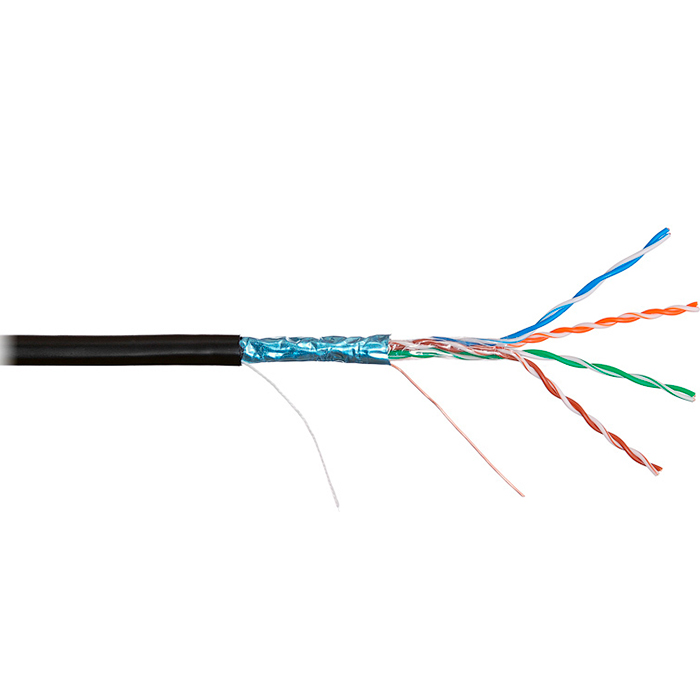 Витая пара NIKOLAN FTP кат.5e 4 пары CU 305м. (NKL 4700B-BK)