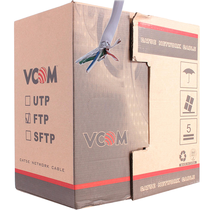 Витая пара VCOM FTP кат.5e 4 пары CCA 305м. (VNC1110)