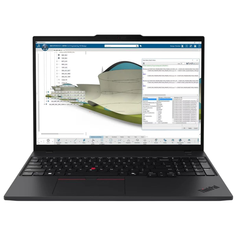 Ноутбук 16" Lenovo ThinkPad P16s G4, черный (21QSS16N00)