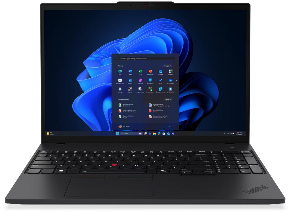 Ноутбук 16" Lenovo ThinkPad T16 G4, черный (21QE005XUS)