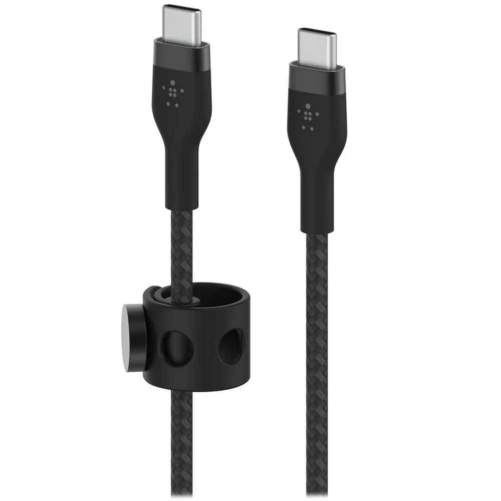 Кабель USB Type-C(M)-USB Type-C(M), 2 м, черный, Belkin BoostCharge Pro Flex CAB011bt2MBK (CAB011bt2MBK)