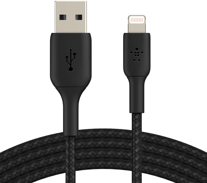 Кабель USB(Am)-Lightning 8-pin(M), 3 м, черный, Belkin BoostCharge CAA002bt3MBK (CAA002bt3MBK)