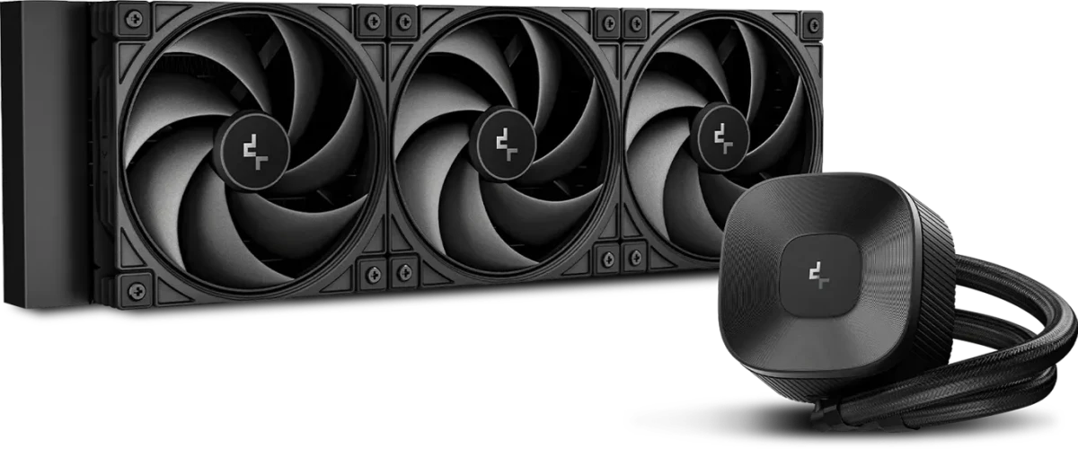 Жидкостное охлаждение Deepcool LE360 V2 ZERO DARK, 300 Вт, 3x120 мм