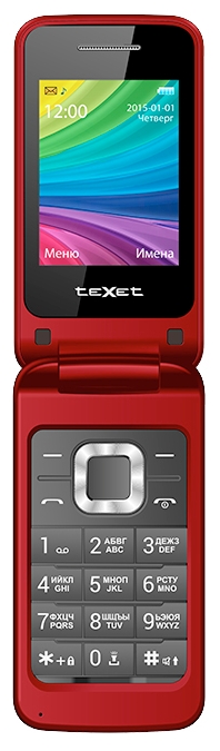 

Мобильный телефон Texet TM-204 2.4", 320x240, BT, FM, 2-Sim, 800mAh, красный, TM-204