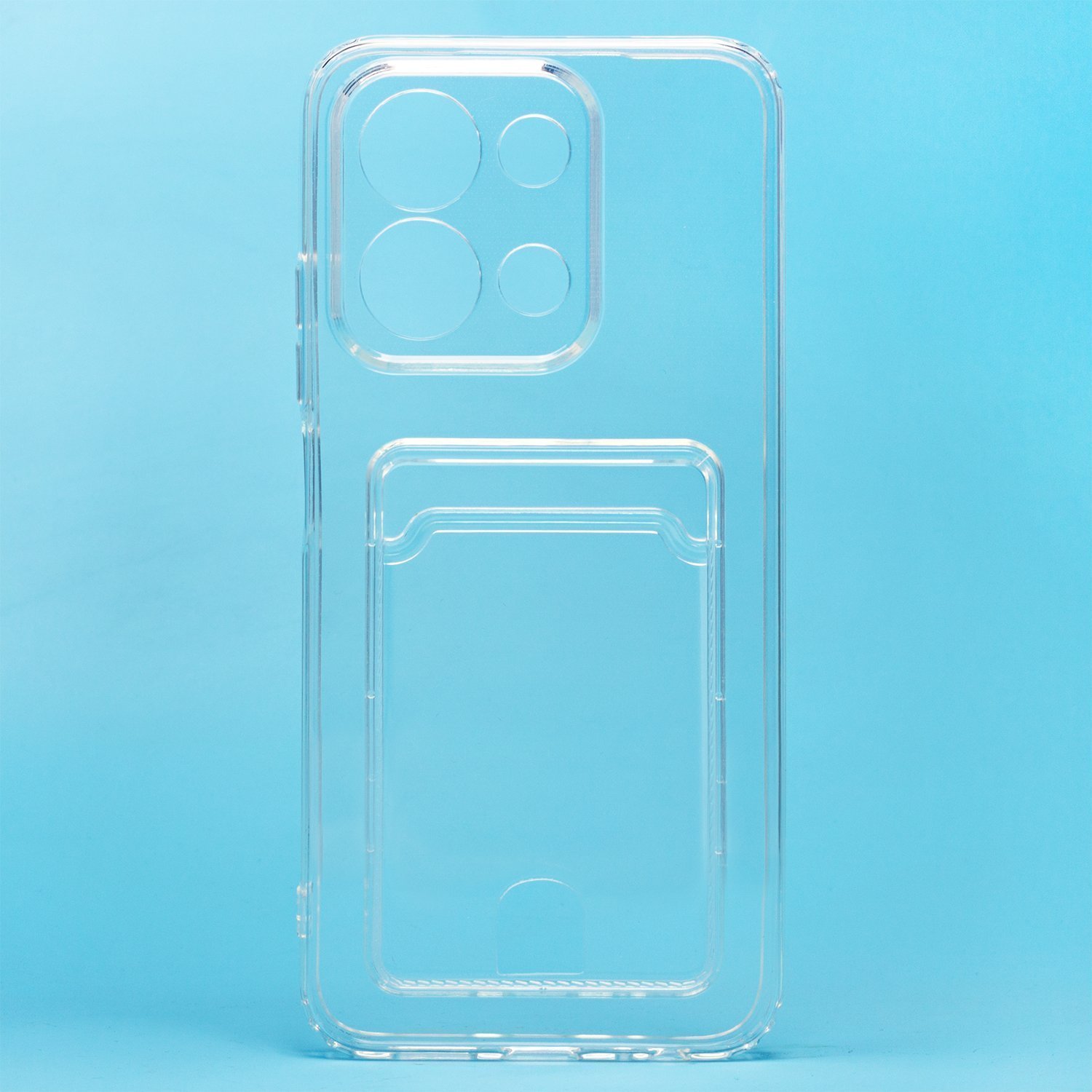 Чехол-накладка Activ SC276 с картхолдером для смартфона Xiaomi/Poco C85/Redmi 15C, прозрчный