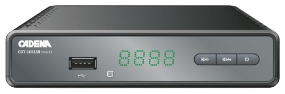 

Приставка для цифрового ТВ Cadena CDT-1651SB, DVB-T2, HDMI RCA, CDT-1651SB