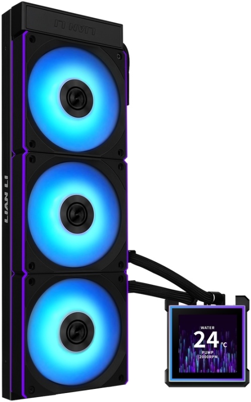 Жидкостное охлаждение LIAN LI HydroShift II LCD-S 360CL Black, 3x120 мм