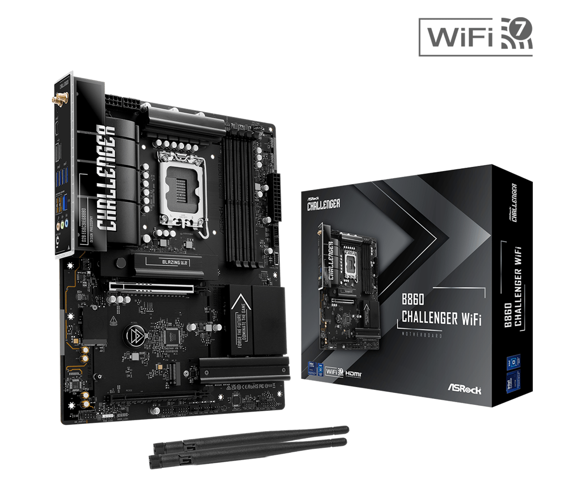 Материнская плата ASRock B860 Challenger WiFi, LGA1851, Intel B860, ATX