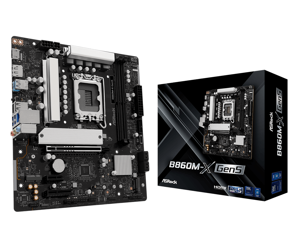 Материнская плата ASRock B860M-X Gen5, LGA1851, Intel B860, mATX