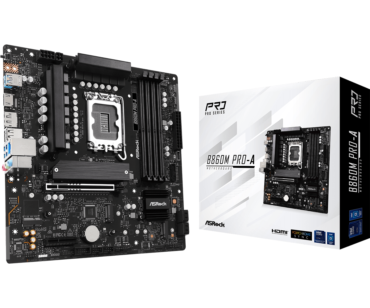 Материнская плата ASRock B860M PRO-A, LGA1851, Intel B860, mATX