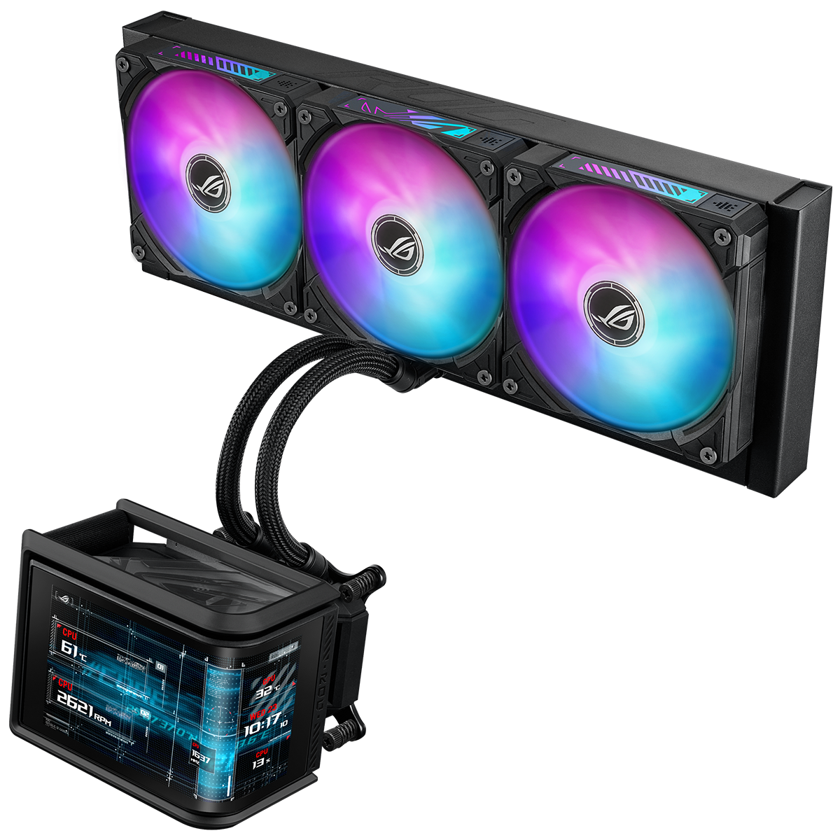 Жидкостное охлаждение Asus ROG RYUO IV SLC 360 ARGB, 3x120 мм