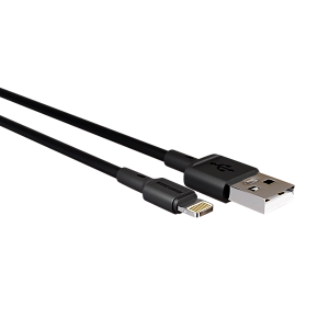 Кабель USB(Am)-Lightning 8-pin(M), 1 м, черный, MORE CHOICE K19i/К19л