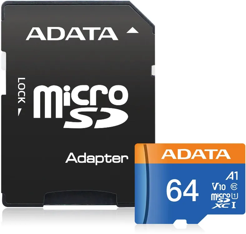 Карта памяти microSDXC ADATA 64Gb Class 10 UHS-I U1 (AUSDX64GUICL10A1-RA1)