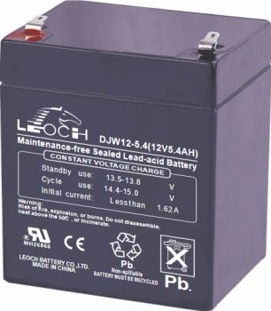Аккумуляторная батарея для ИБП Leoch DJW 12-5.4, 12V, 5.4Ah