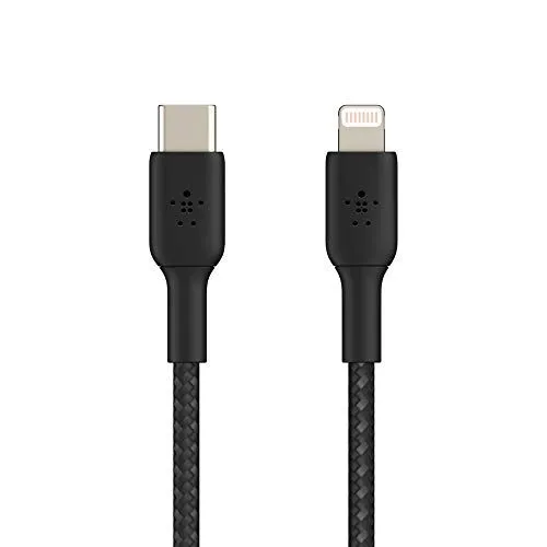 Кабель USB Type-C(M)-Lightning 8-pin(M), 1 м, черный, Belkin BoostCharge (CAA004bt1MBK)