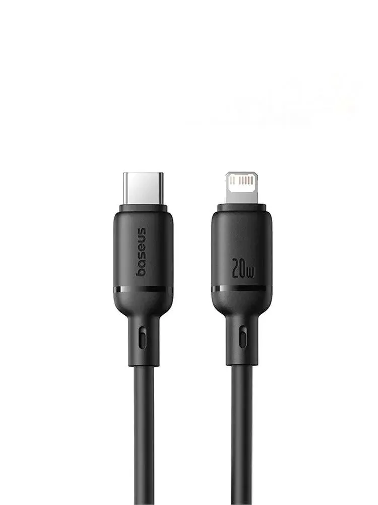 Кабель USB(Am)-Lightning 8-pin(M), 2 м, черный, Baseus Silky Fast (P10377700113-01)