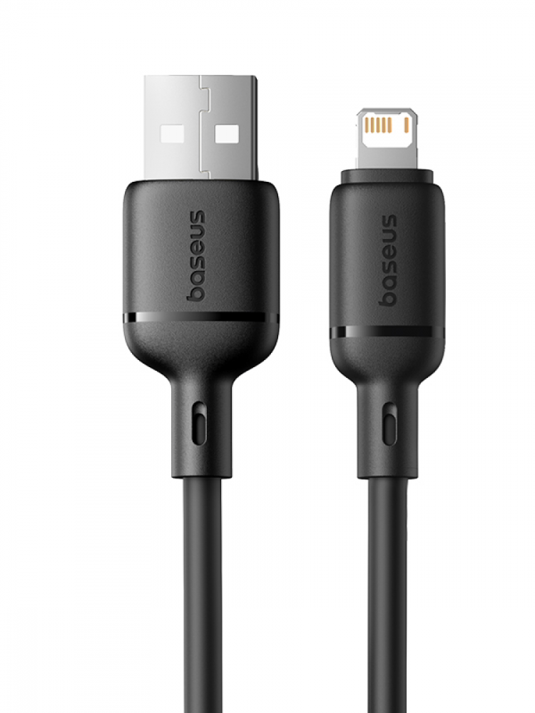 Кабель USB(Am)-Lightning 8-pin(M), 2 м, черный, Baseus Silky P10377702113-01 (P10377702113-01)