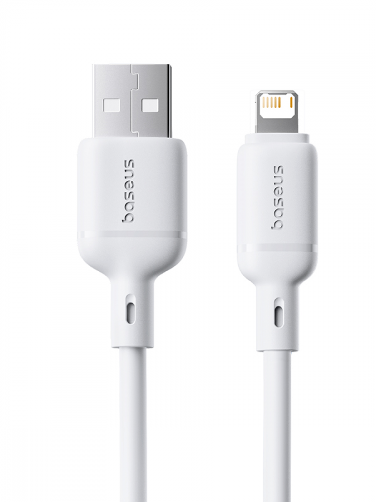 Кабель USB(Am)-Lightning 8-pin(M), 2 м, белый, Baseus Silky P10377702213-01 (P10377702213-01)