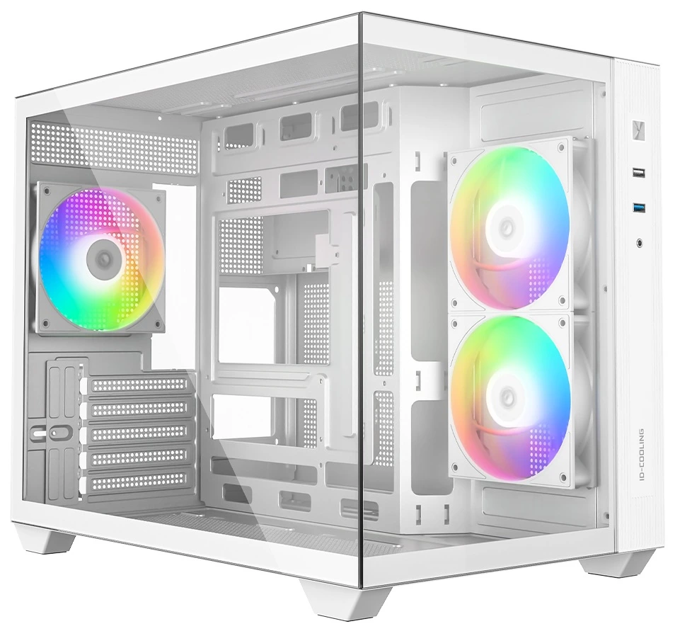 Корпус ID-Cooling VIEW 500 ARGB, Mini-Tower, без БП, белый