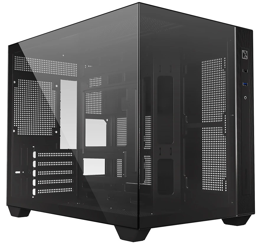 Корпус ID-Cooling VIEW 500, Mini-Tower, без БП, черный