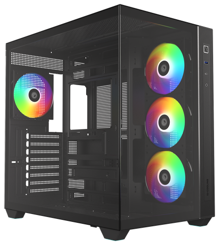 Корпус ID-Cooling VIEW 510 ARGB, Mini-Tower, без БП, черный