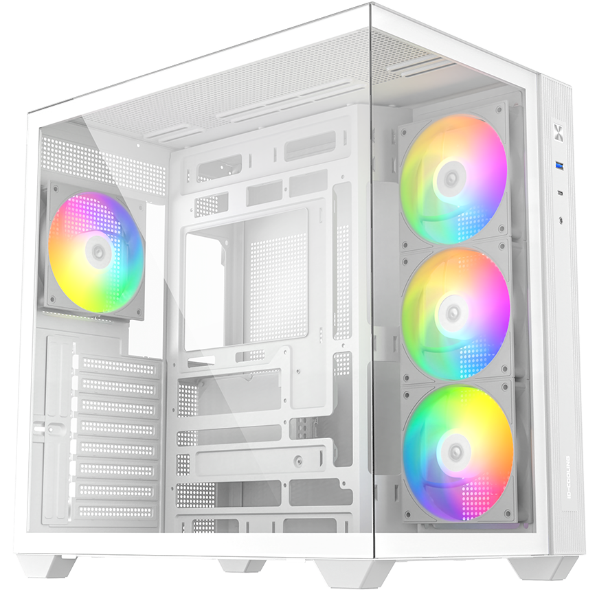 Корпус ID-Cooling VIEW 510 ARGB, Mini-Tower, без БП, белый