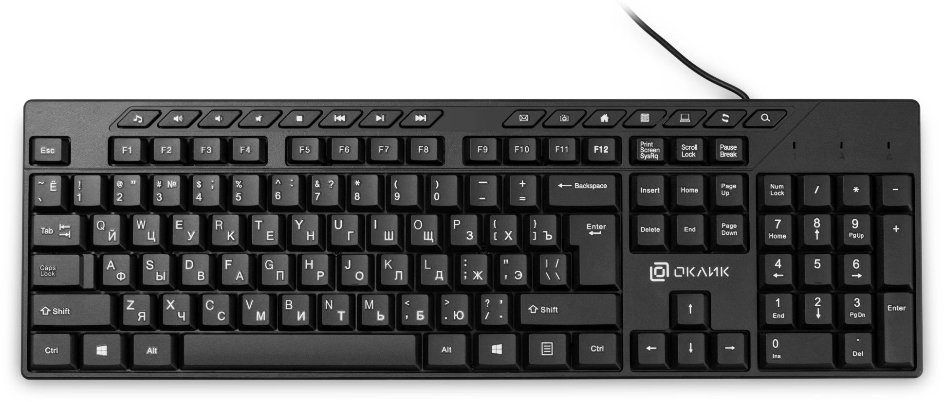 Клавиатура Oklick 125M, USB, черный (1678108)