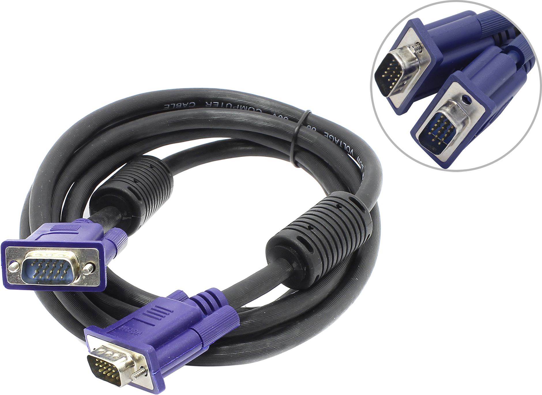 Кабель VGA(15M)-VGA(15M), 1.8 м, VCOM VVG6448 (VVG6448-1.8MO)