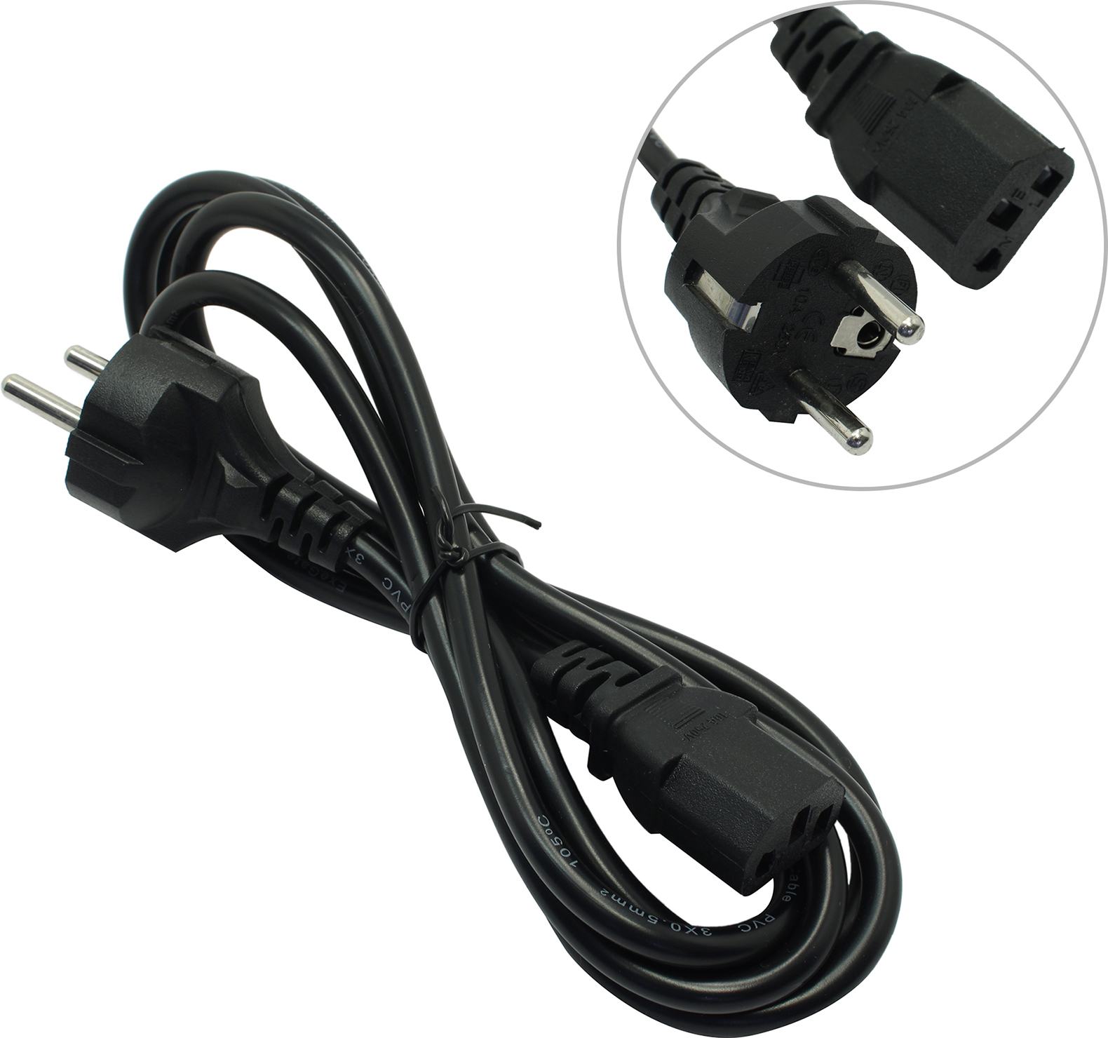 

Кабель питания IEC-320-C13-Schuko (Euro)(M), 6А, 1.8 м, черный Exegate Special PC-1.8S-Евровилка (ES280993RUS)