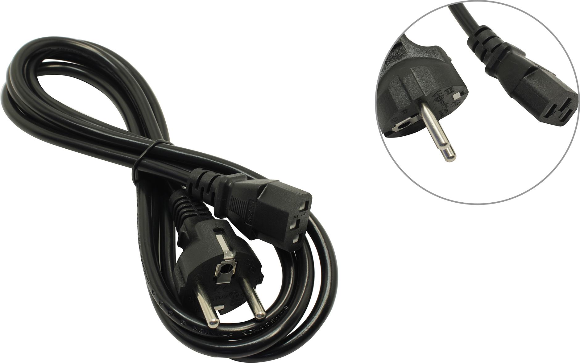 Кабель питания Exegate Schuko (Euro)(M)-IEC-320-C13, 1.8 м, Power PC-1.8P-Евровилка