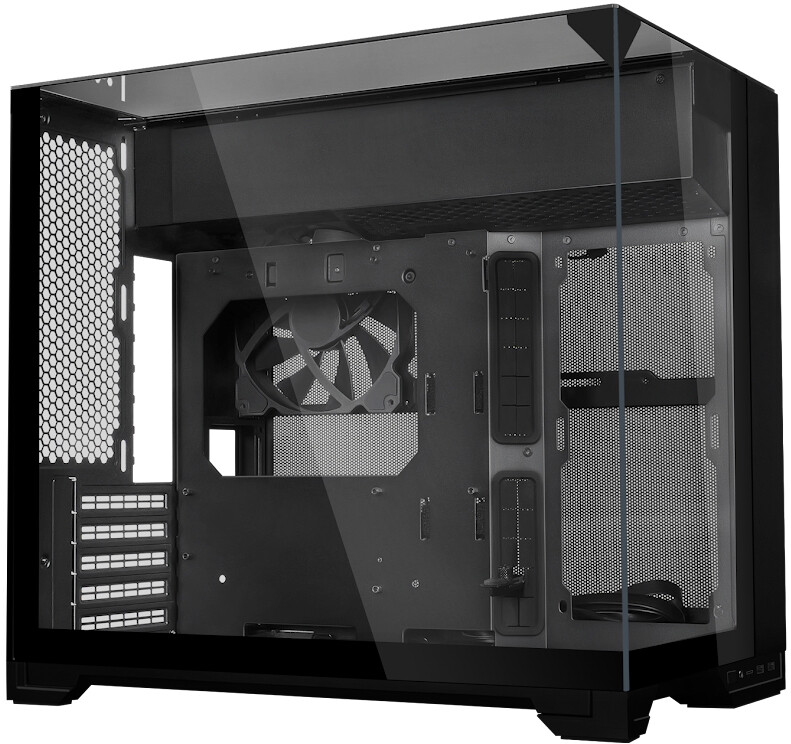 Корпус LIAN-LI O11 Vision-M Black, Mini-Tower, без БП, черный