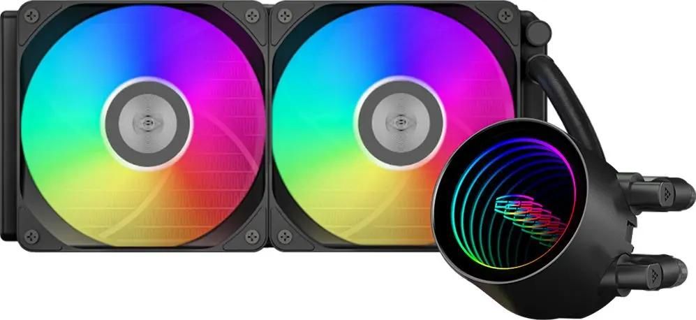 Жидкостное охлаждение PCCooler DA240 V2 ARGB, 2x120 мм