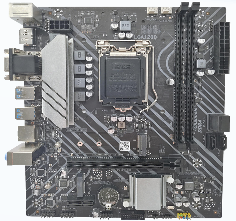 Материнская плата BaseTech H510M-VDH, Socket1200, Intel H470, mATX