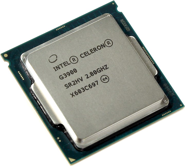 Процессор Intel Celeron-G3900 Skylake (2015), 2C/2T, 2800MHz 2Mb TDP-51 Вт Socket1151 tray (OEM) (CM8066201928610SR2HV) б/у, с внутренней эксплуатации