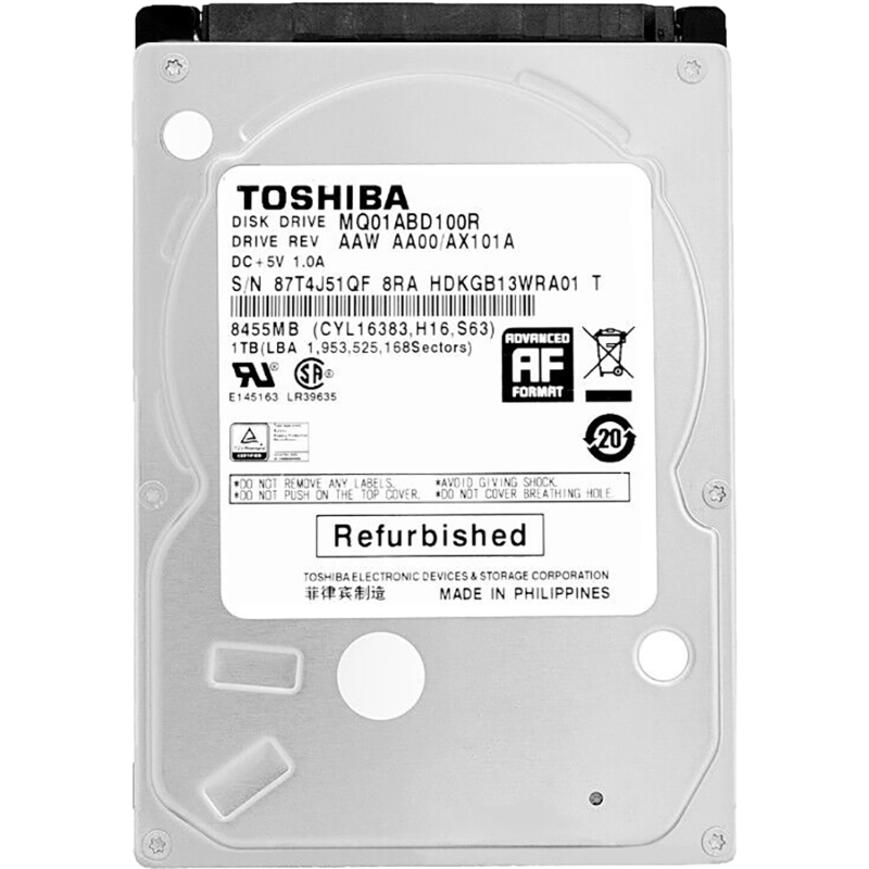 Жесткий диск (HDD) Toshiba 1Tb, 2.5", 5400rpm