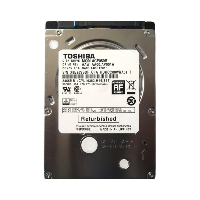 Жесткий диск (HDD) Toshiba 500Gb, 2.5", 7200rpm