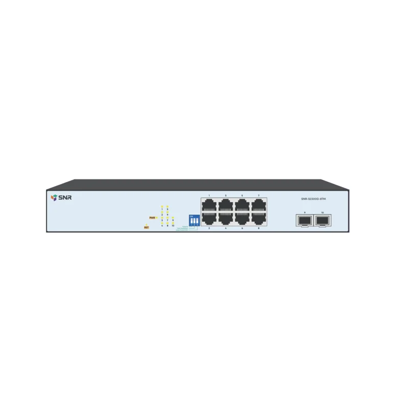 Коммутатор SNR Web Smart SNR-S2300G-8TM, 8x1 Гбит/с, SFP/uplink: SFPx2 (SNR-S2300G-8TM)