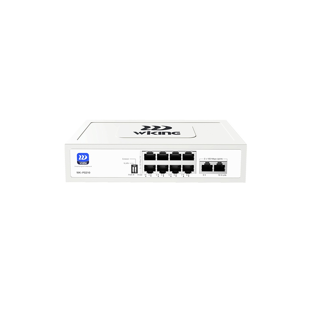 Коммутатор Wi-Tek WK-PS210 v2, 8x100 Мбит/с, SFP/uplink: RJ-45x2 (WK-PS210 v2)