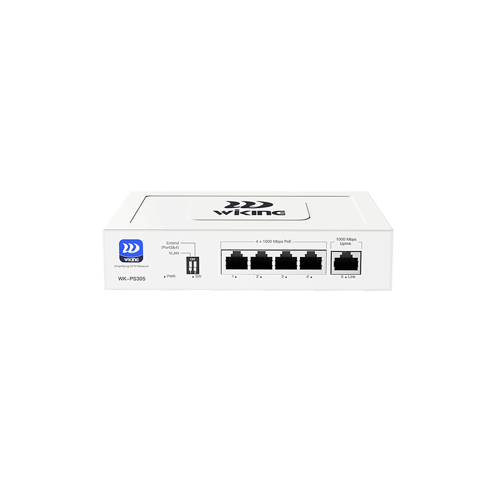 Коммутатор Wi-Tek WK-PS305 v2, 4x1 Гбит/с, SFP/uplink: RJ-45x1 (WK-PS305 v2)
