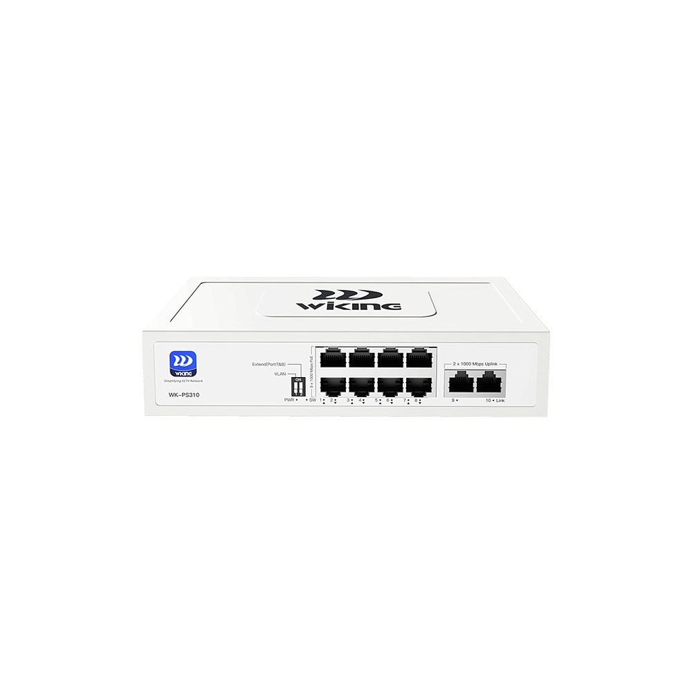 Коммутатор Wi-Tek WK-PS310 v2, 8x1 Гбит/с, SFP/uplink: RJ-45x2 (WK-PS310 v2)