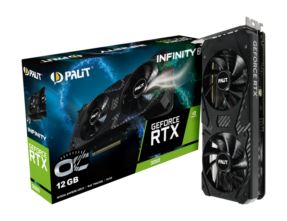 Видеокарта Palit NVIDIA GeForce RTX 3060 INFINITY 2 OC, 12Gb GDDR6
