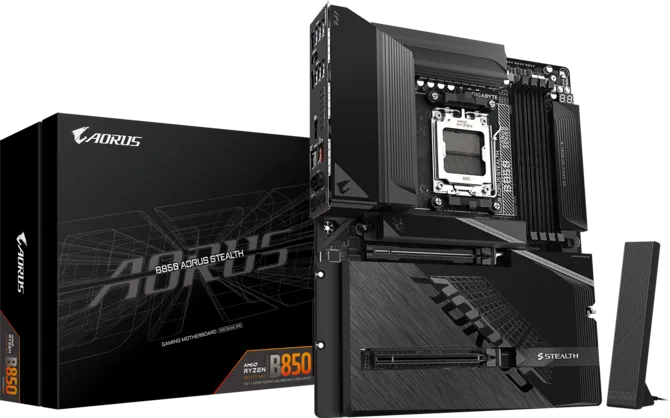 Материнская плата GIGABYTE B850 AORUS STEALTH, AM5, AMD B850, ATX